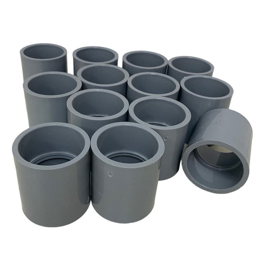 Lot of 13 New Carlon 1.25" Gray PVC Female Conduit Fittings Couplings CPLG E940G