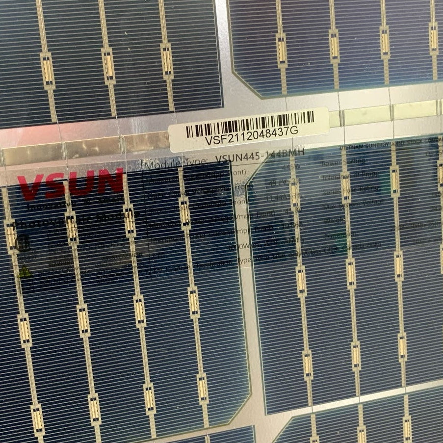 New VSun 445-144BMH 445W Ultra Black Double Glass Solar Panel Module