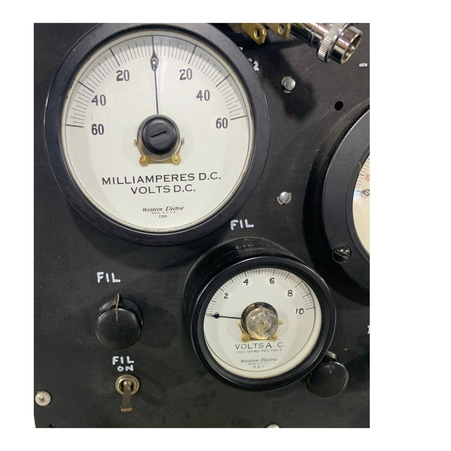 Western Electric Vintage Vacuum Tube Tester Bench Instrument 1940s-50s