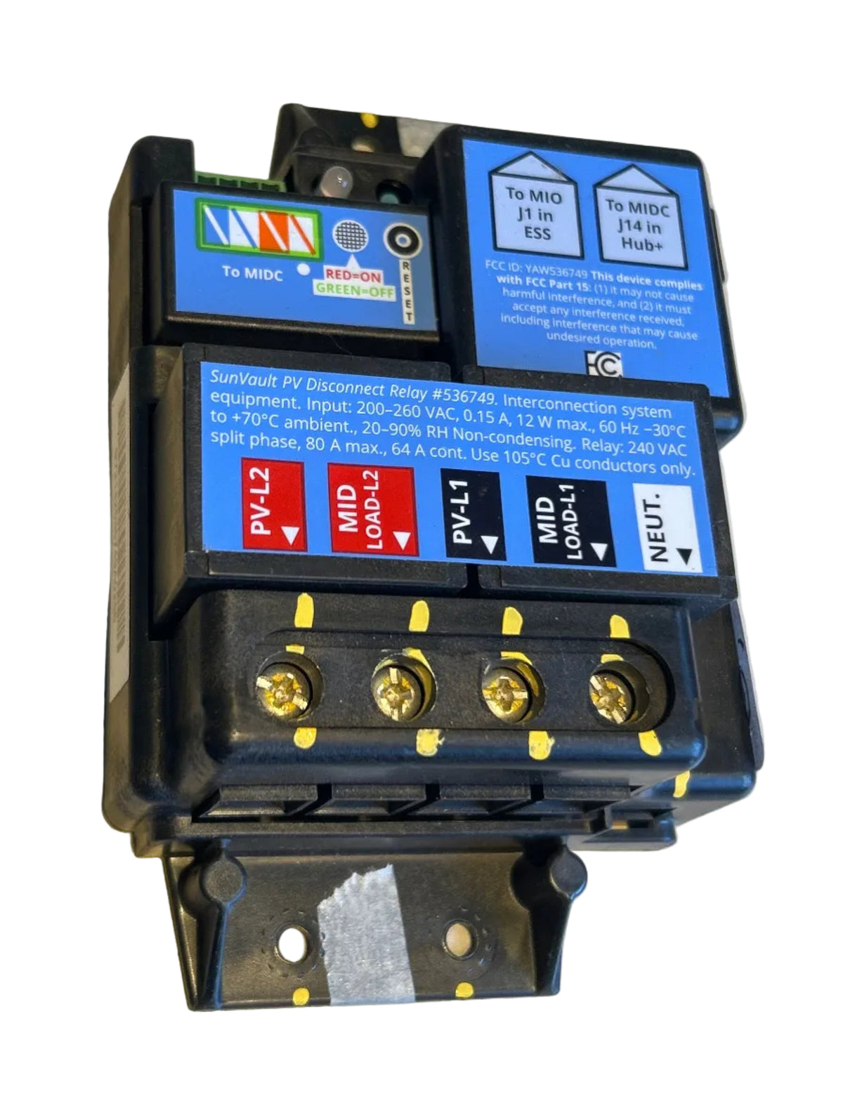 SunPower SunVault PV Disconnect Relay #536749 | 80A | 240V