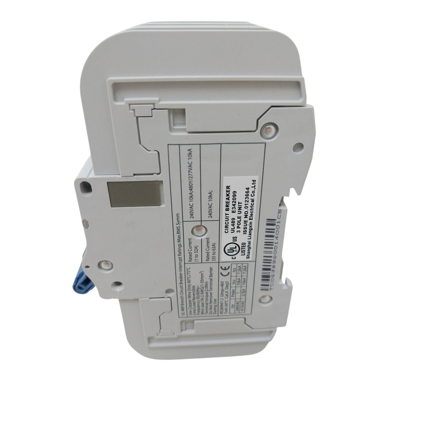 New Open Box ASI Nader NDB2T-63C6-3L 3 Pole Unit Moulded Case Circuit Breaker
