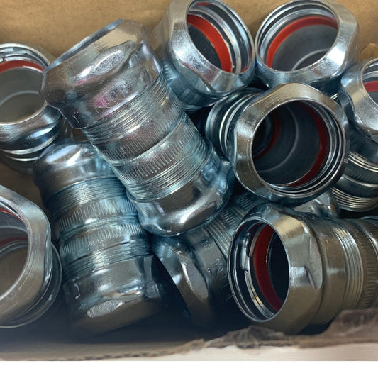 10 New Southwire 1" EMT RT Couplings Wet Location Steel Compression 663SRT