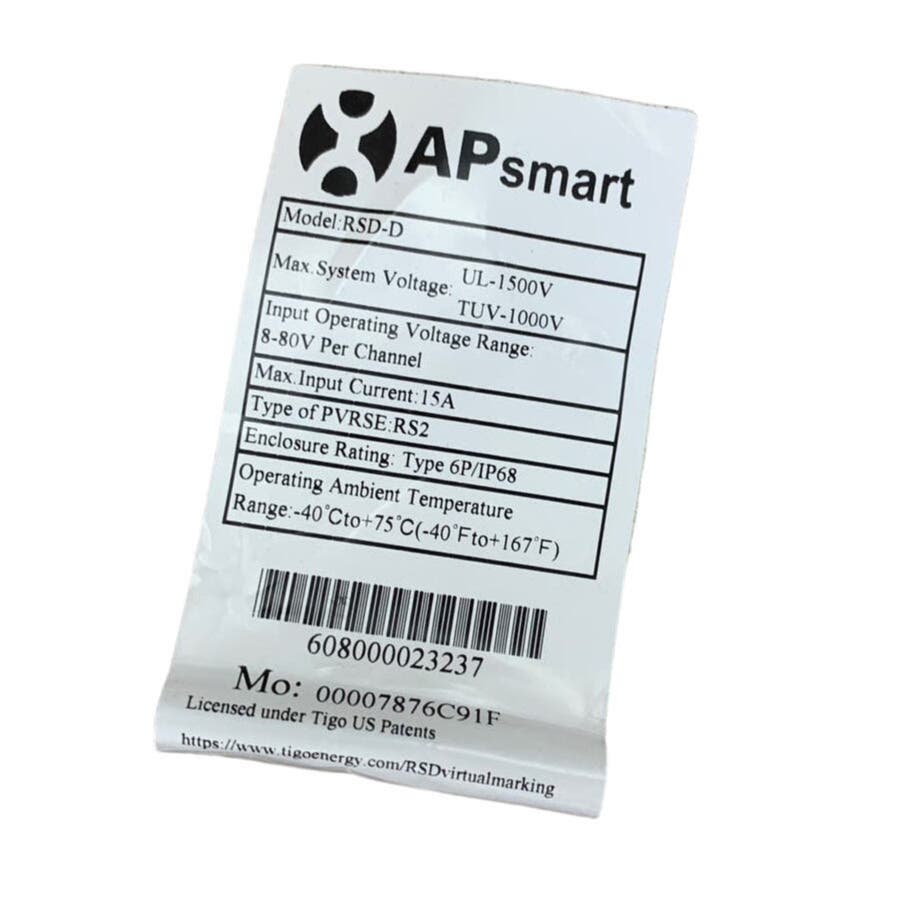 New AP Smart Model RSD-D 15AMP SunSpec Certified Rapid Shutdown Device Cord
