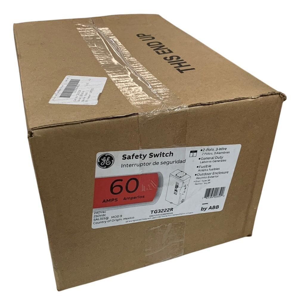 GE TGN3222R General Duty Safety Switch 60A Fusible 2 Pole 240VAC / 250VDC