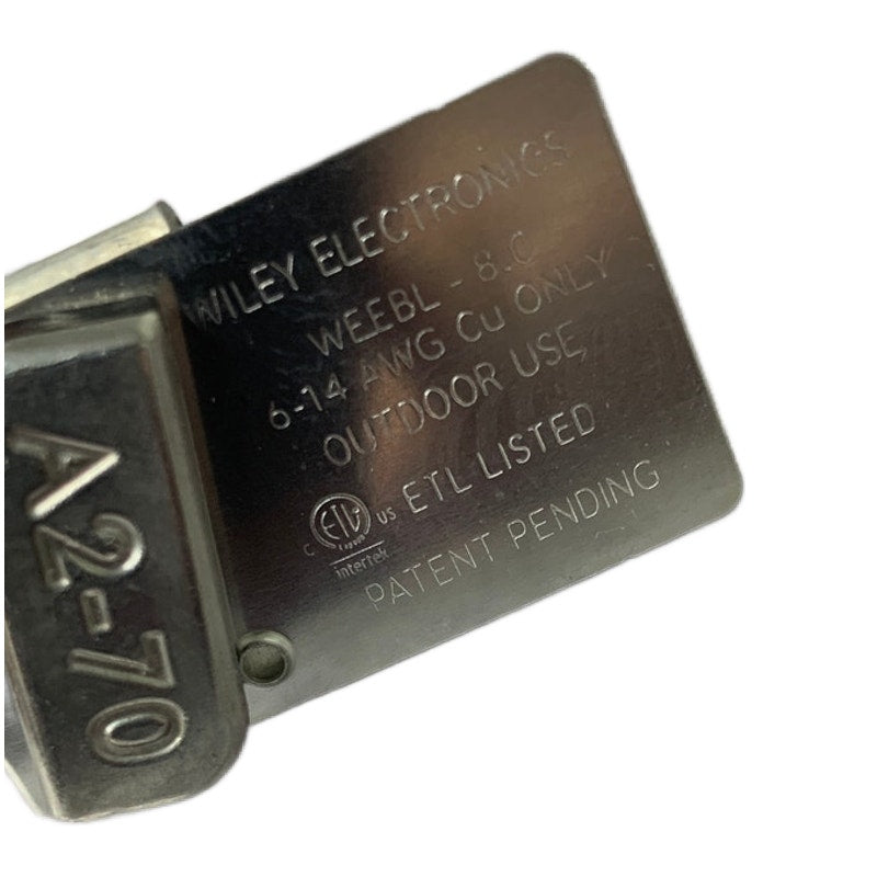 2 New Wiley Electronics WEEBL-8.0 6-14AWG Outdoor Use Splice Ground Assemblies