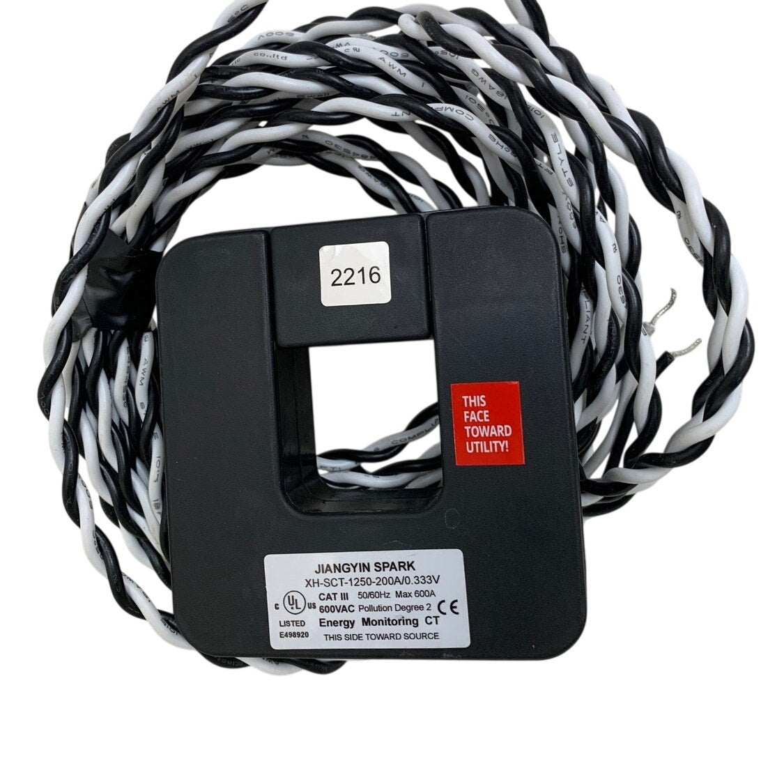 New Jiangyin Spark XH-SCT-1250 200A 0.333V Split Core Energy Monitor CT