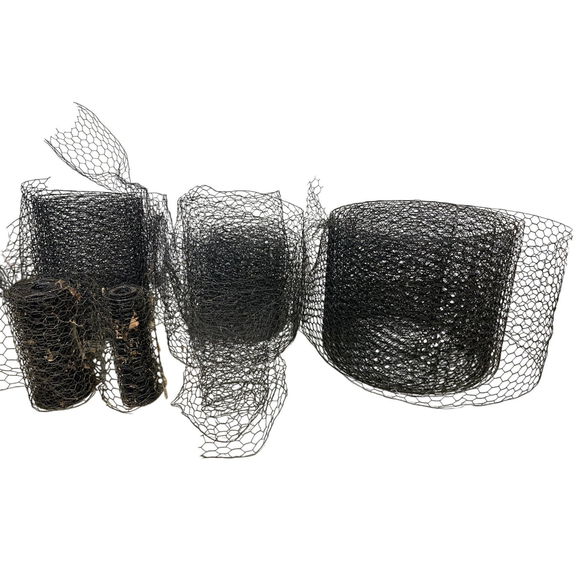 Black Chicken Wire Lot, 12" & 17" Wide Rolls & Offcuts – Local Pickup