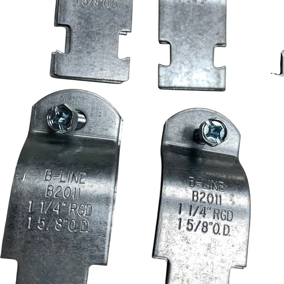 18 New Open Box 1 1/4" Rigid 1 5/8" OD Metal Pipe Strut Sets w Hardware