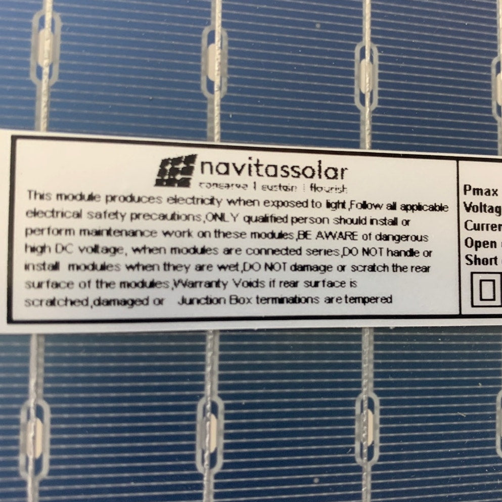 Used Navitas 410W Bifacial Black Mono PERC Half Cut Module 108 Cell Solar Panel