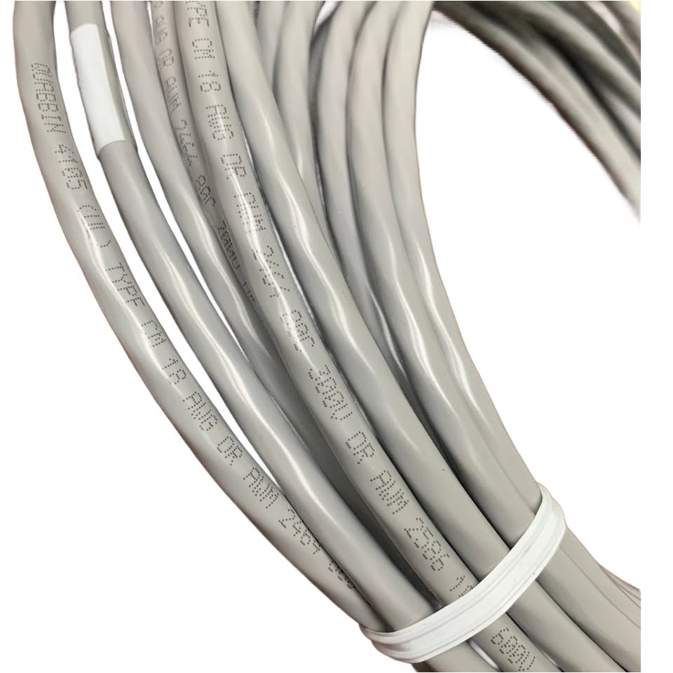 New 40' Quabbin 600V 18 AWG Low Voltage Gray Cable W RS45 End