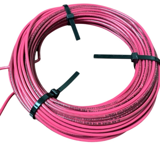 New 62’ Red Pink 14 AWG THHN THWN Stranded Copper Alan Wire - Open Box
