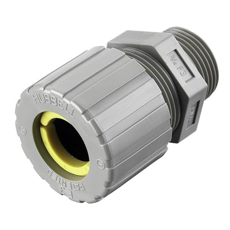 New Hubbell SHC1037CR Cord Connector Straight Male Nylon 3/4" Hub 0.63-0.75" Dia