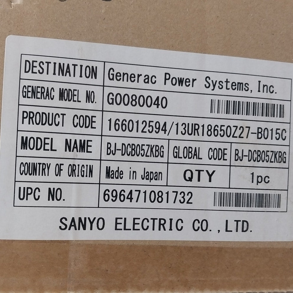 New In Box Generac G0080040 3.0kWh Litihium Ion Solar Battery UN3480 BJDCB05ZKBG