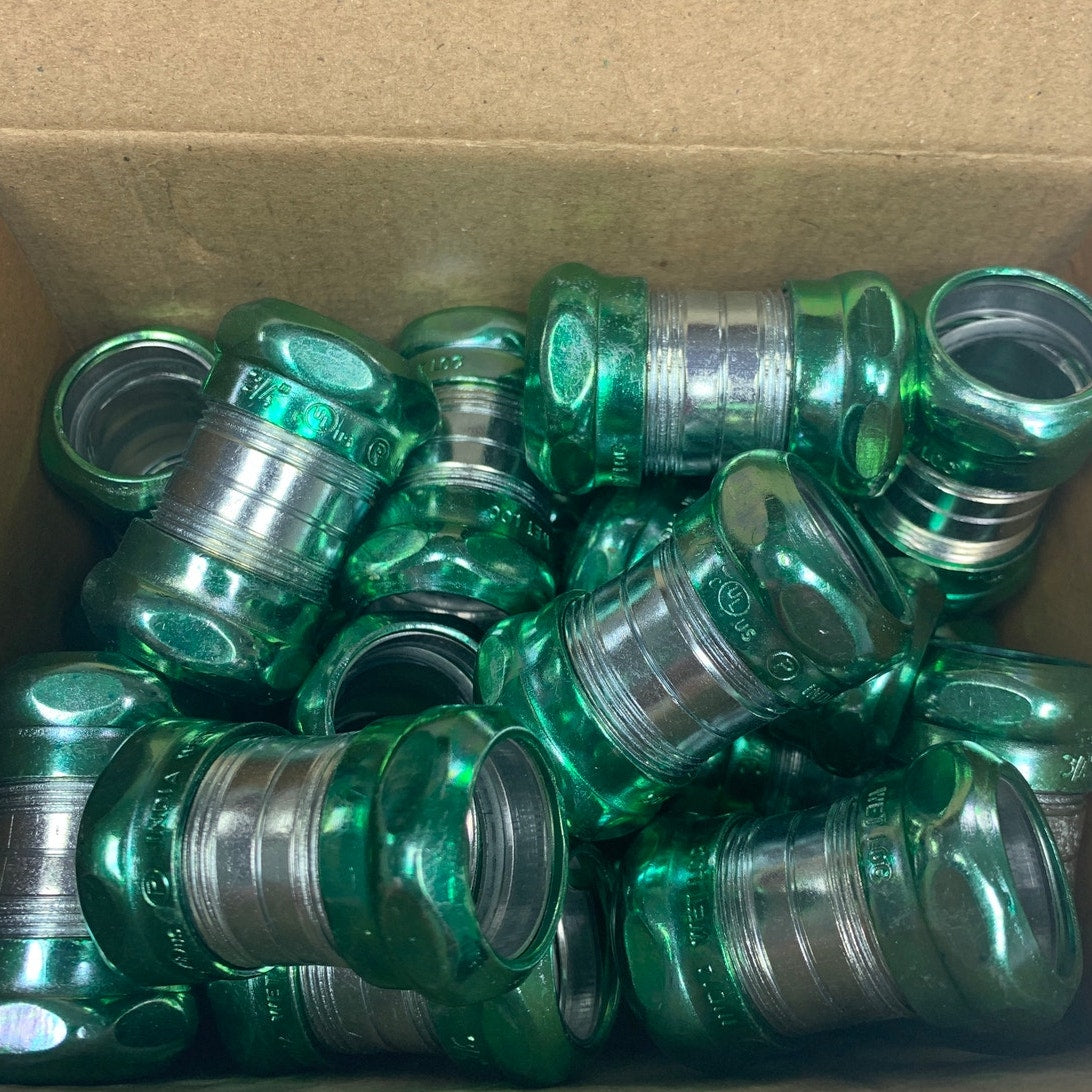 20 New In Box Emerson Appleton 3/4" Concrete Raintight EMT Couplings 6075GSR