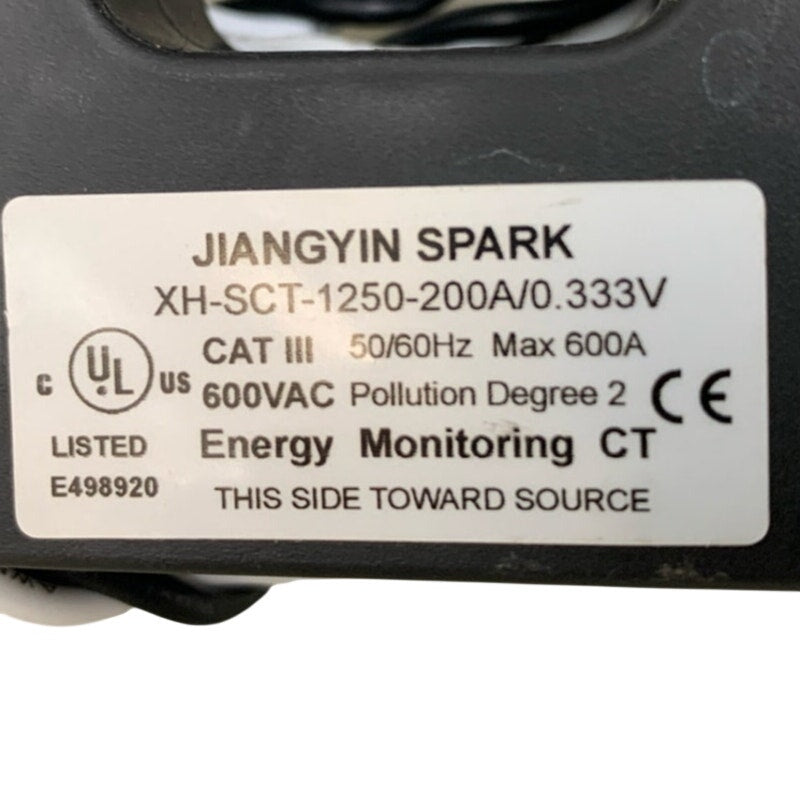 New Jiangyin Spark XH-SCT-1250 200A 0.333V Split Core Energy Monitor CT