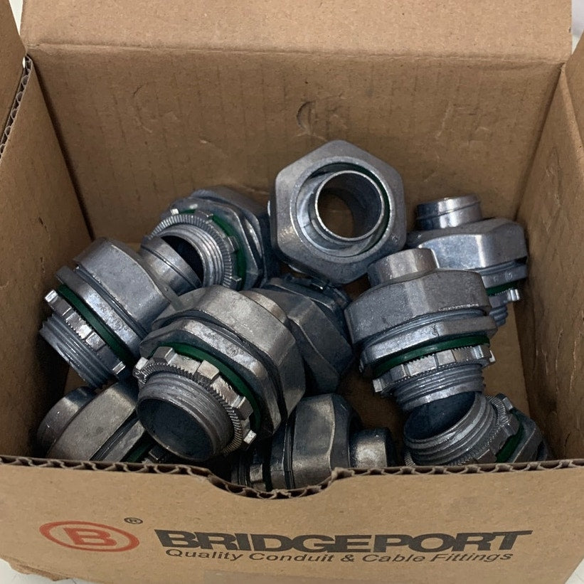 10 New Bridgeport 3/4" 431-LT2 Liquid-Tight Electrical Connectors Original Box