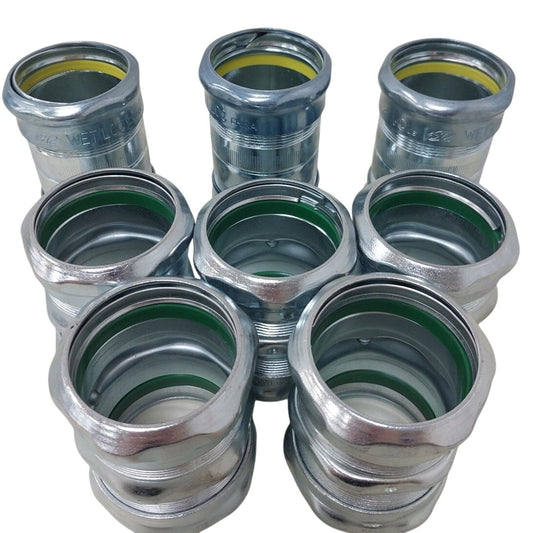 8 New Wet Loc 2" Watertight Raintight Couplings - Open Box