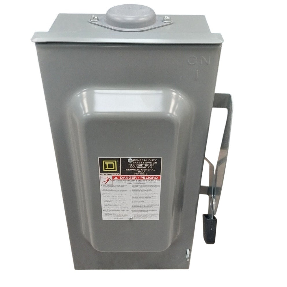 New In Box Square D 100A General Duty Safety Switch GDSS Metal Electrical Box