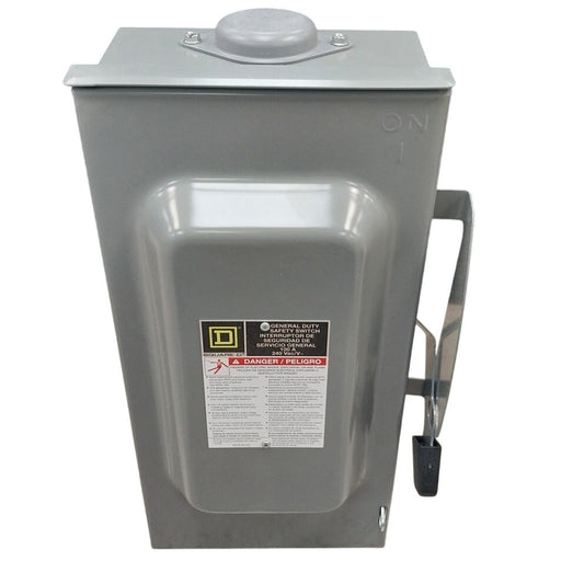 New In Box Square D 100A General Duty Safety Switch GDSS Metal Electrical Box