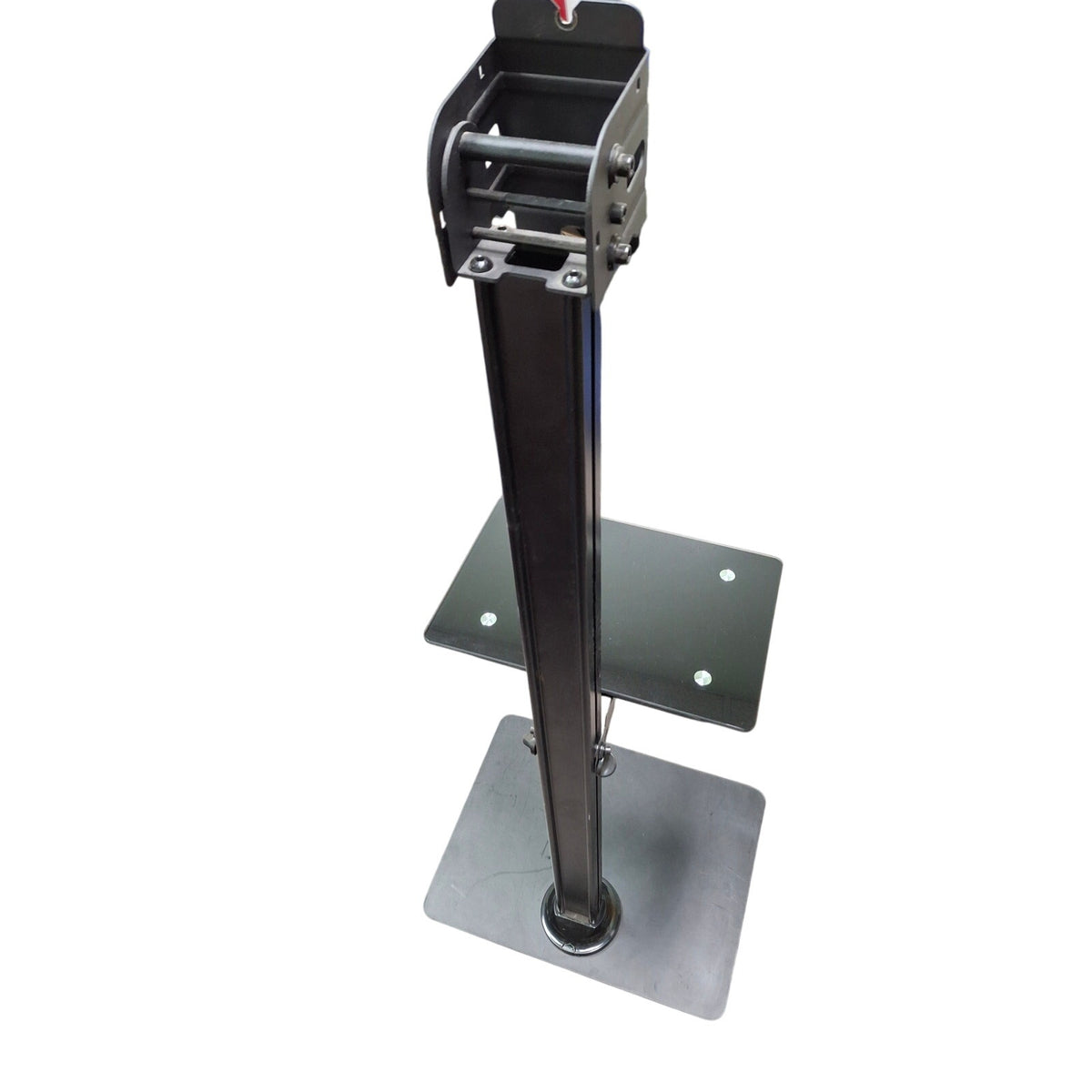 50" Pole TV Floor Stand with VESA Mount & Glass Equipment Shelf — Very Good Used