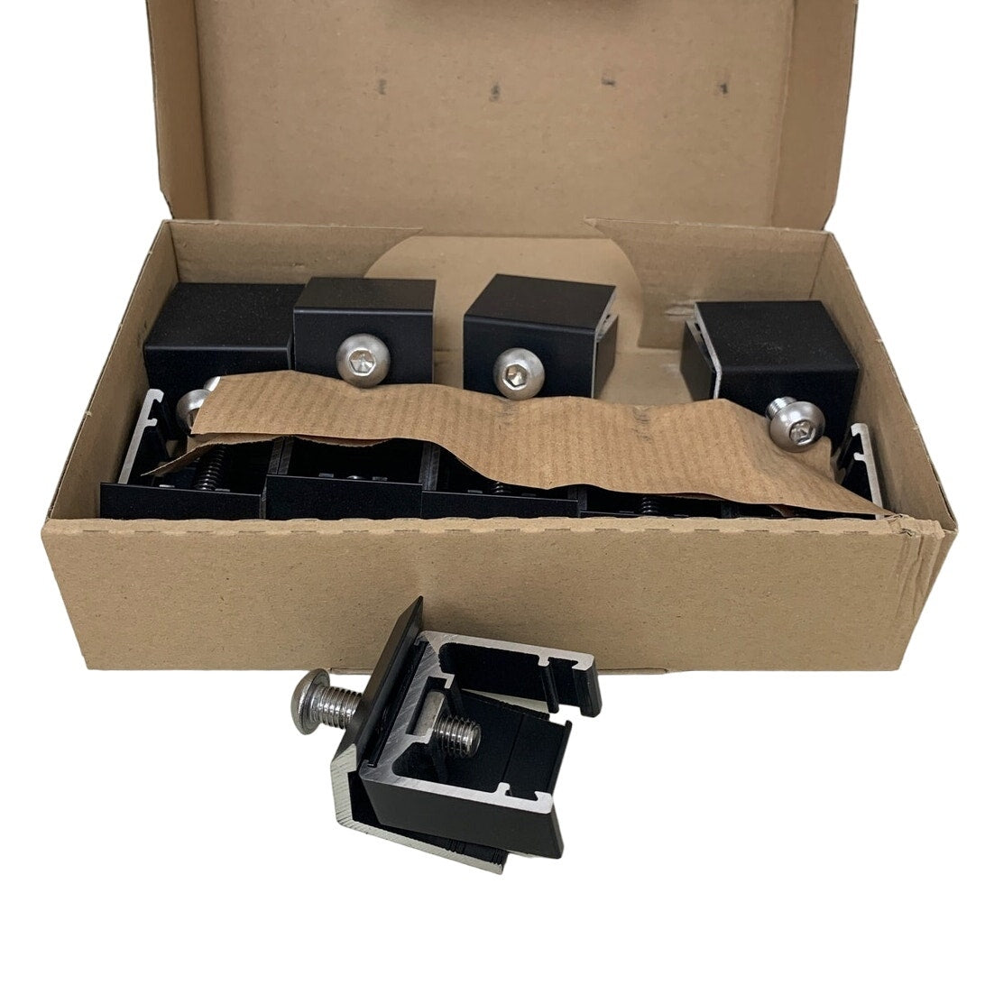 New In Box 10 piece Renusol 470005/2 Black Finish End Clamp 30-50mm Solar Mount