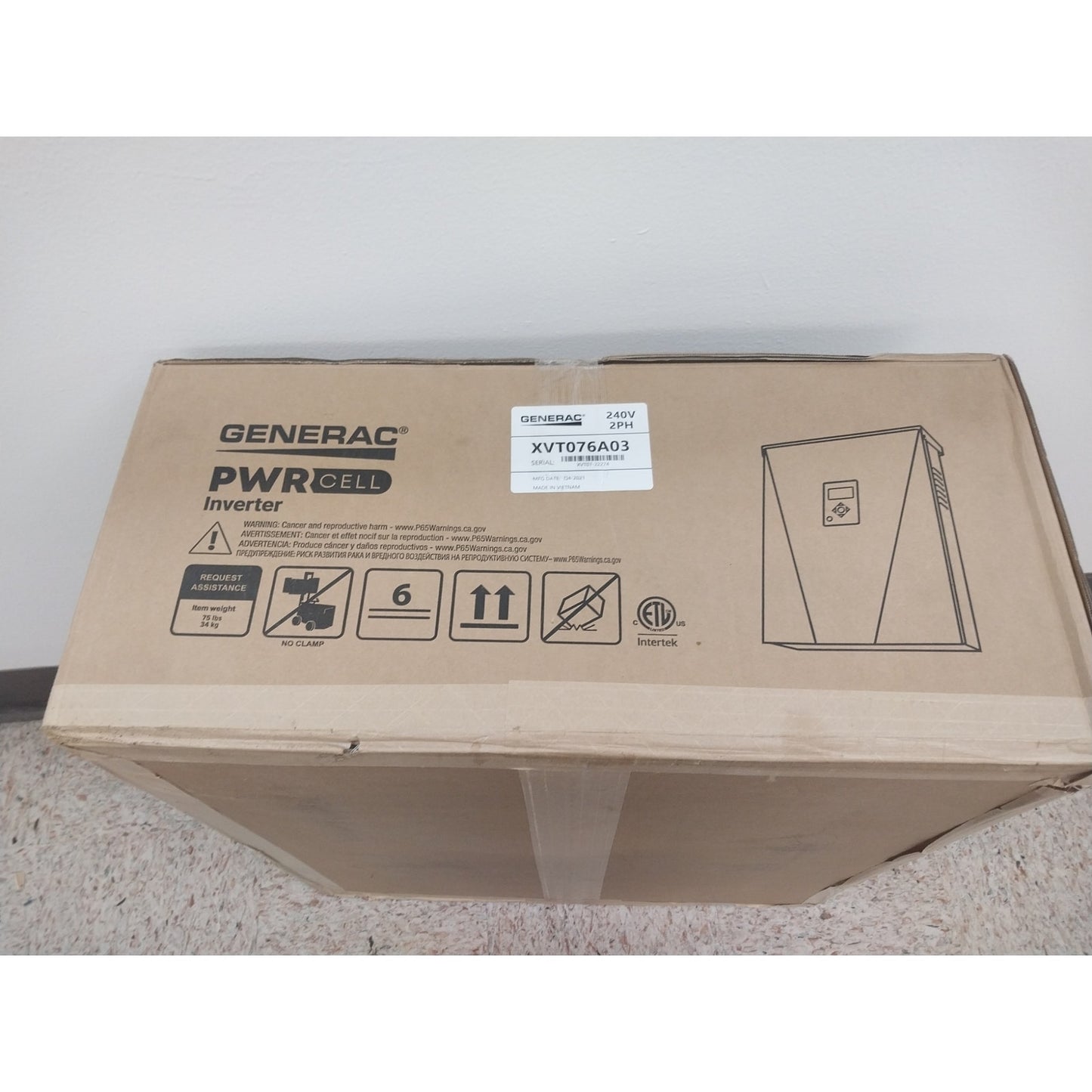 New In Box 240V 2PH Generac PWR Solar 7.6kW 120/240V Cell Inverter XVT076A03