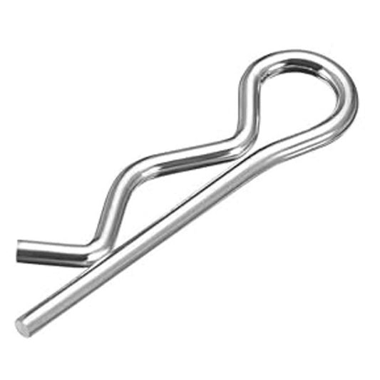 20 New Clip 1.8mm Wire Steel 35mm Length Trailer R Shaped Spring Cotter Pins