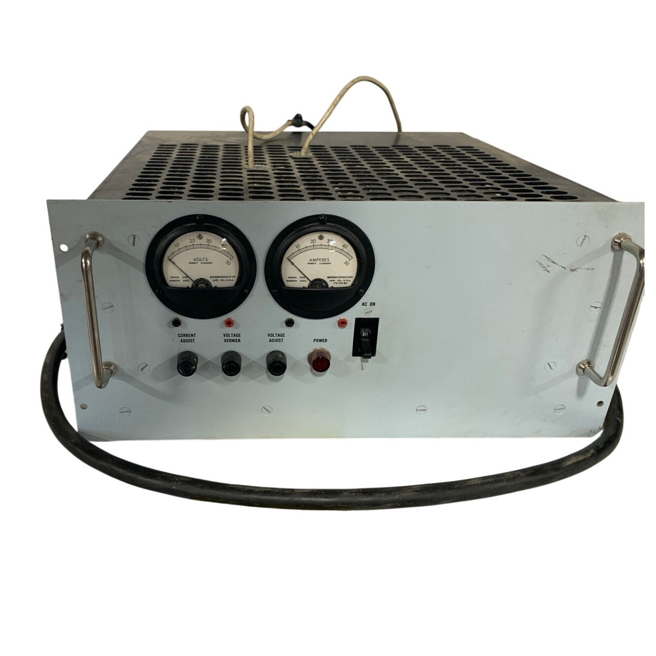 Vintage Heavy-Duty Dual-Meter Regulated DC Bench Power Supply - Untested