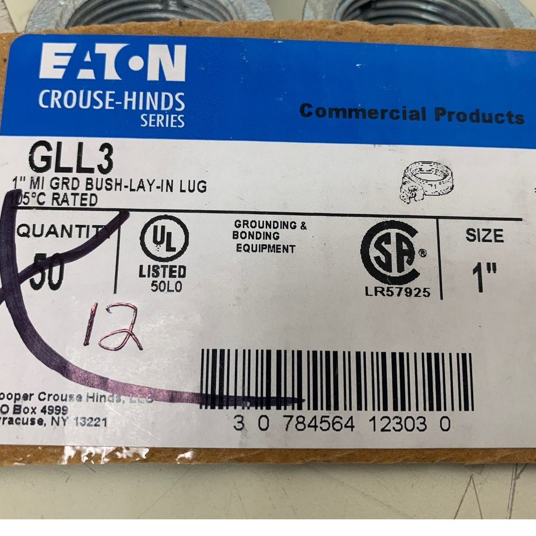 12 New Eaton Commercial Products Insulated Ground Bushing GLL3 1" MI Lay In Lugs