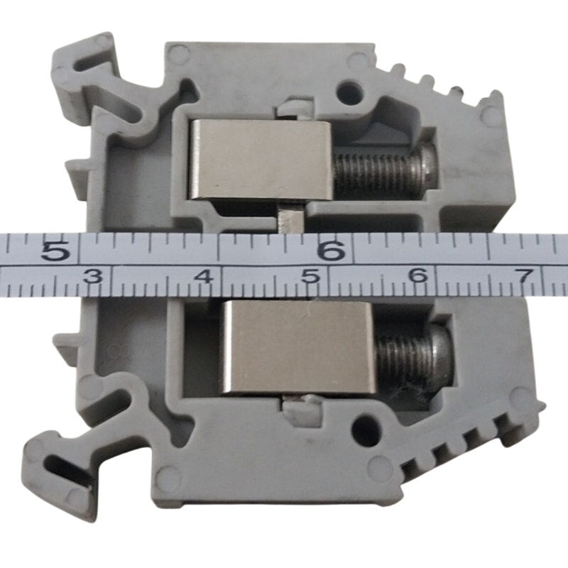 8 New Allen Bradley 1492 W-10 Gray Plastic End Anchors Brackets - Open Box