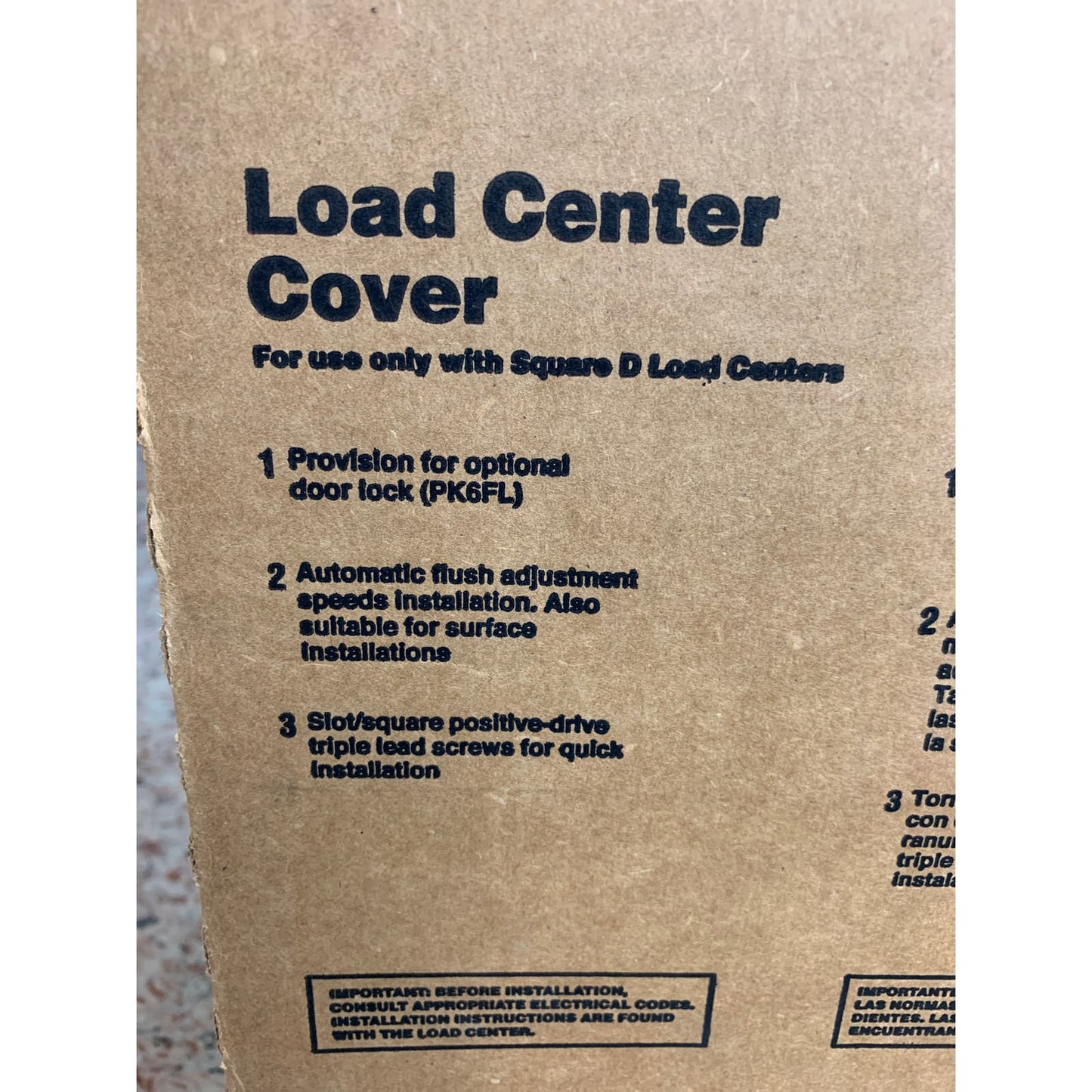 New Square D Schneider Metal 30" by 15" Electric Load Center Box Cover