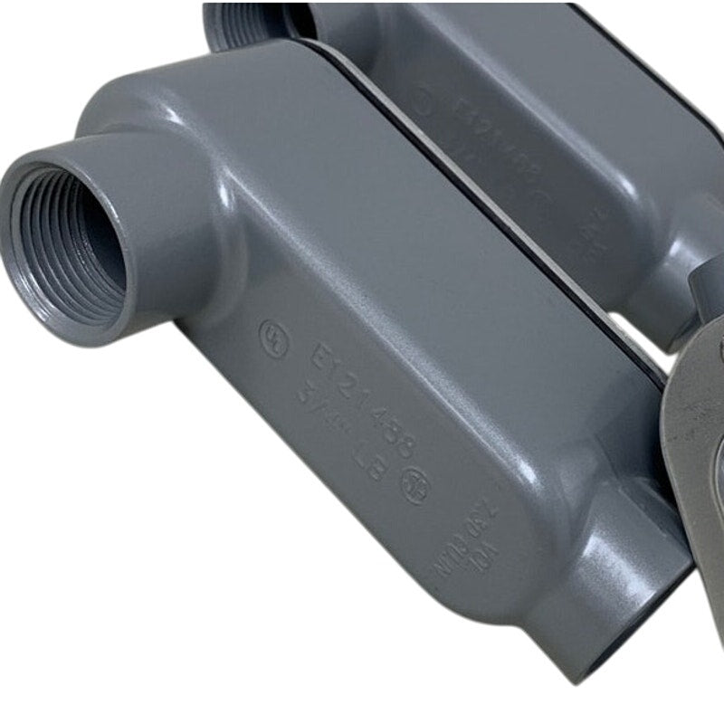 New Aluminum Conduit Body Type LB 3/4" Threaded w Gasket & Cover