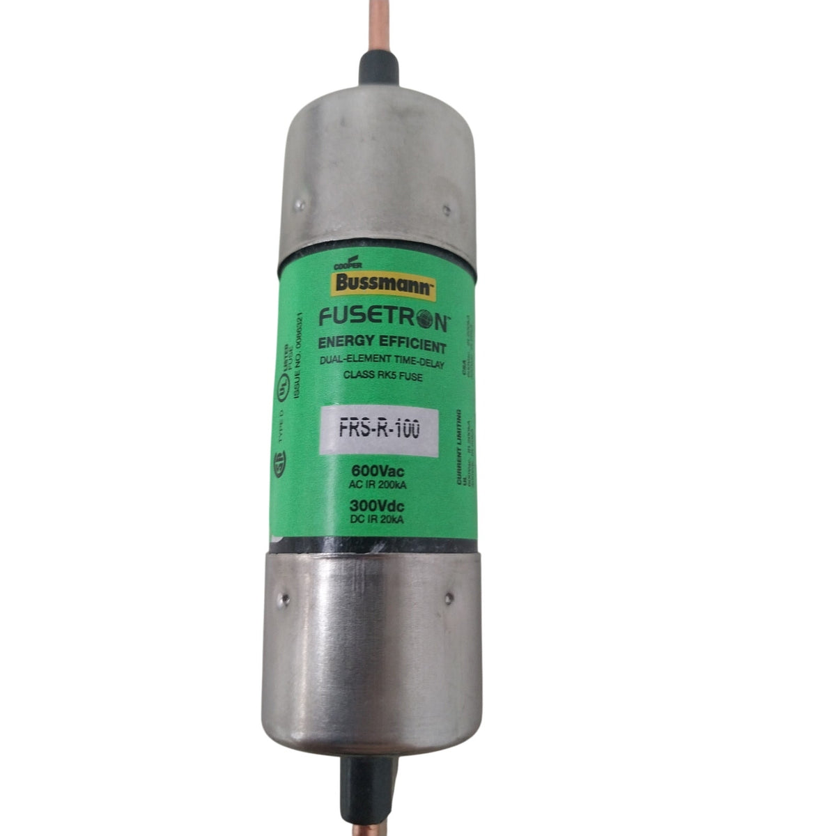 Cooper Bussmann FRS-R-100 100A 600V Class RK5 Time-Delay Fuse — New