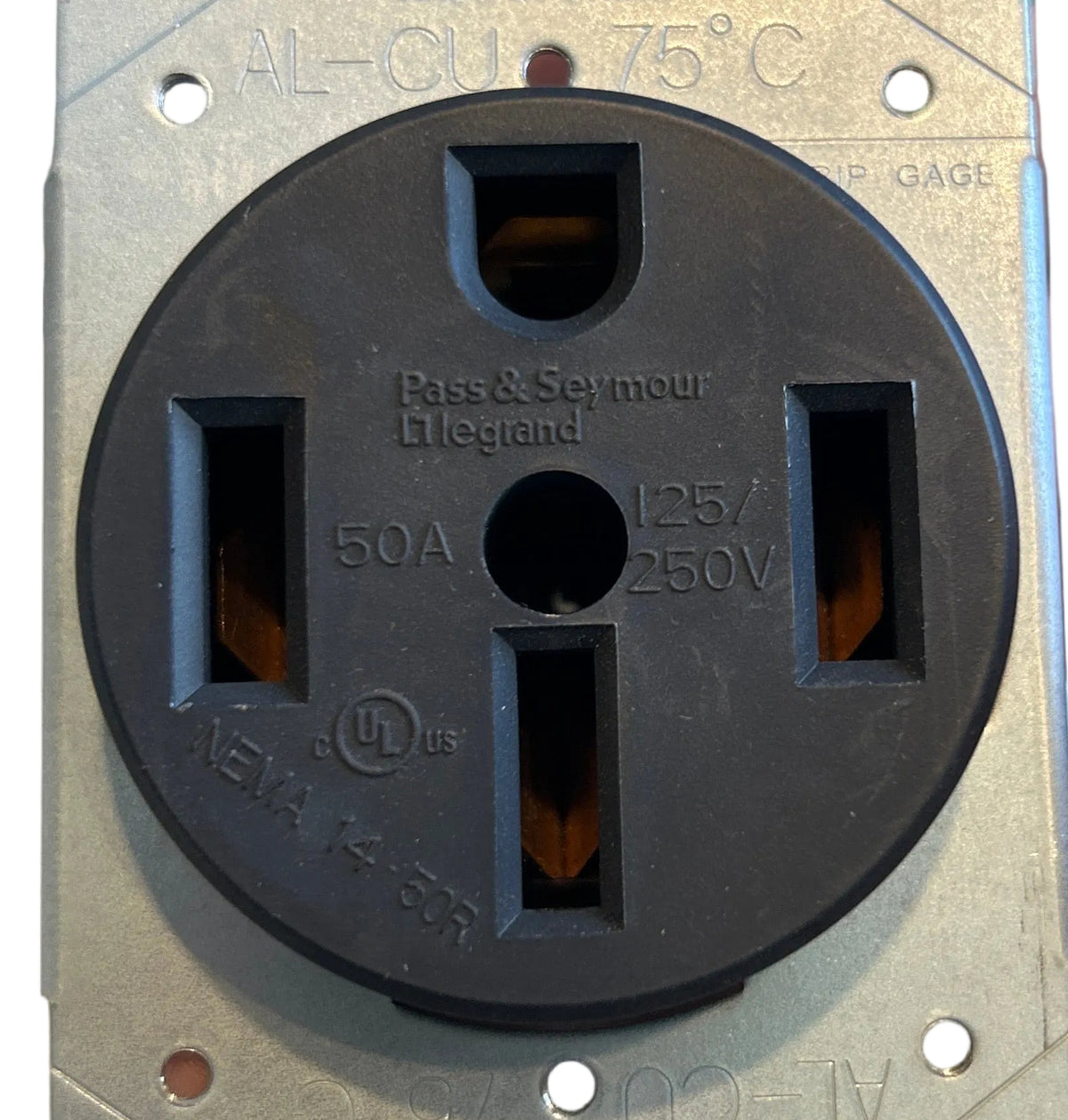 Pass & Seymour Legrand NEMA 14-50R 50A 125/250V Flush Receptacle | New