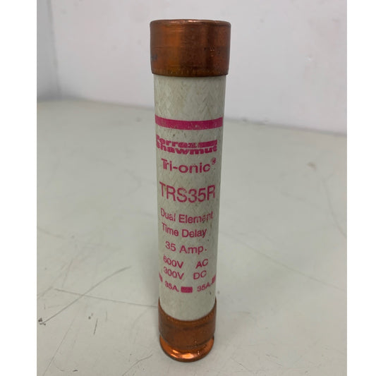 New Trionic Fuse 35A, 600V AC 5.5" by 1-1/16" Diameter Cylindrical Body TRS-RID