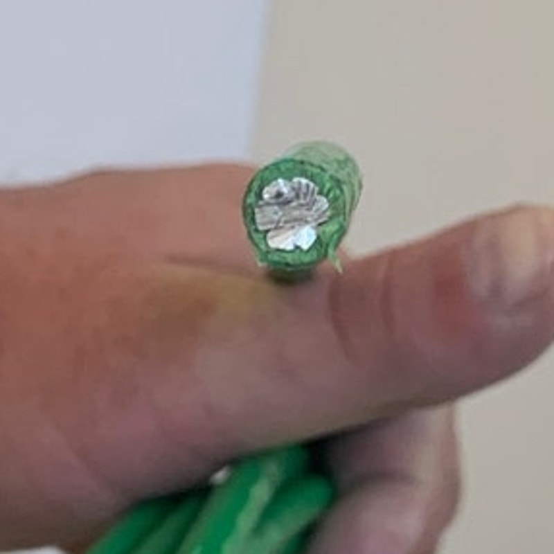 New Encore Wire Corp 40 Feet Green #4 AWG THHN Aluminum 600V Stranded Wire