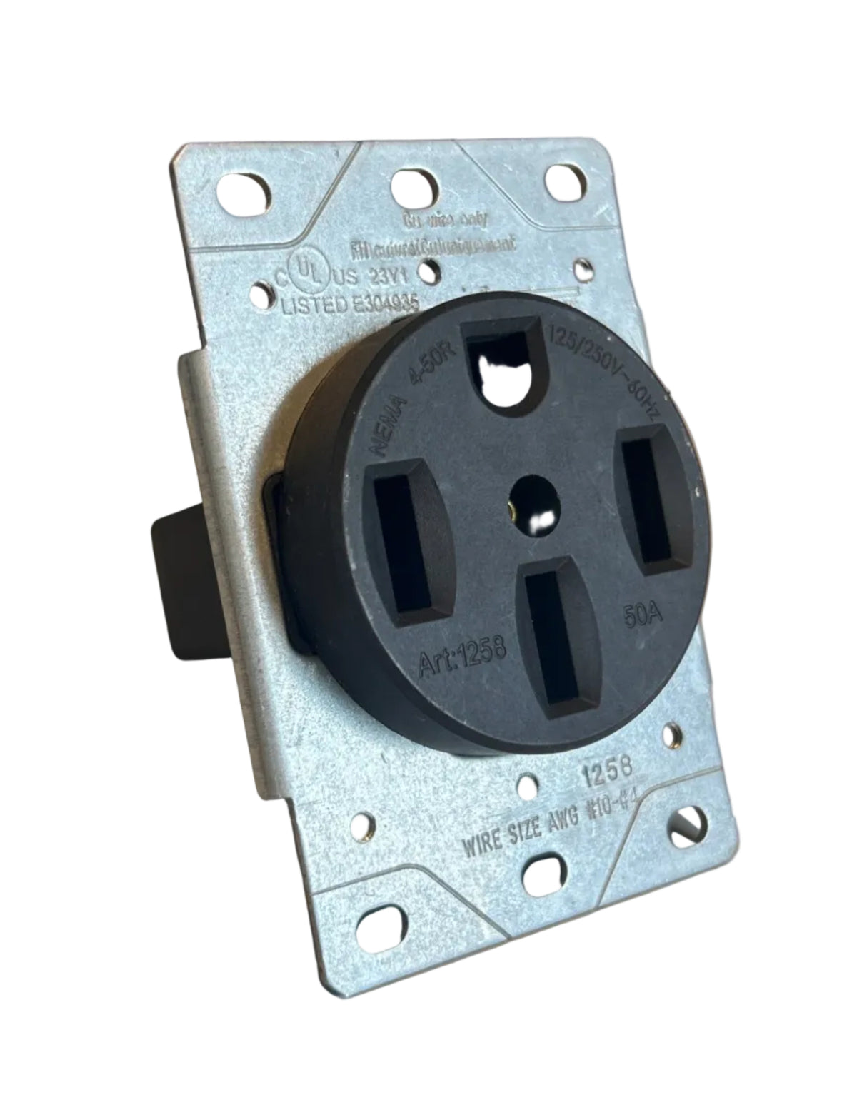 50A NEMA 14-50R 4-Prong Power Outlet Receptacle, New Open Box