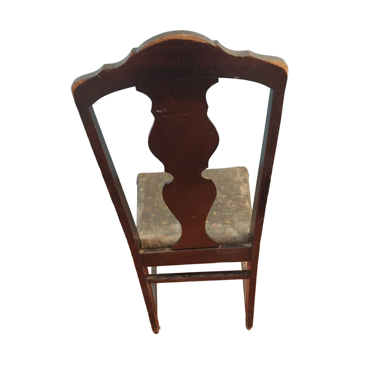 Vintage Roesch Queen Anne Style Floral Wood Dining Chair