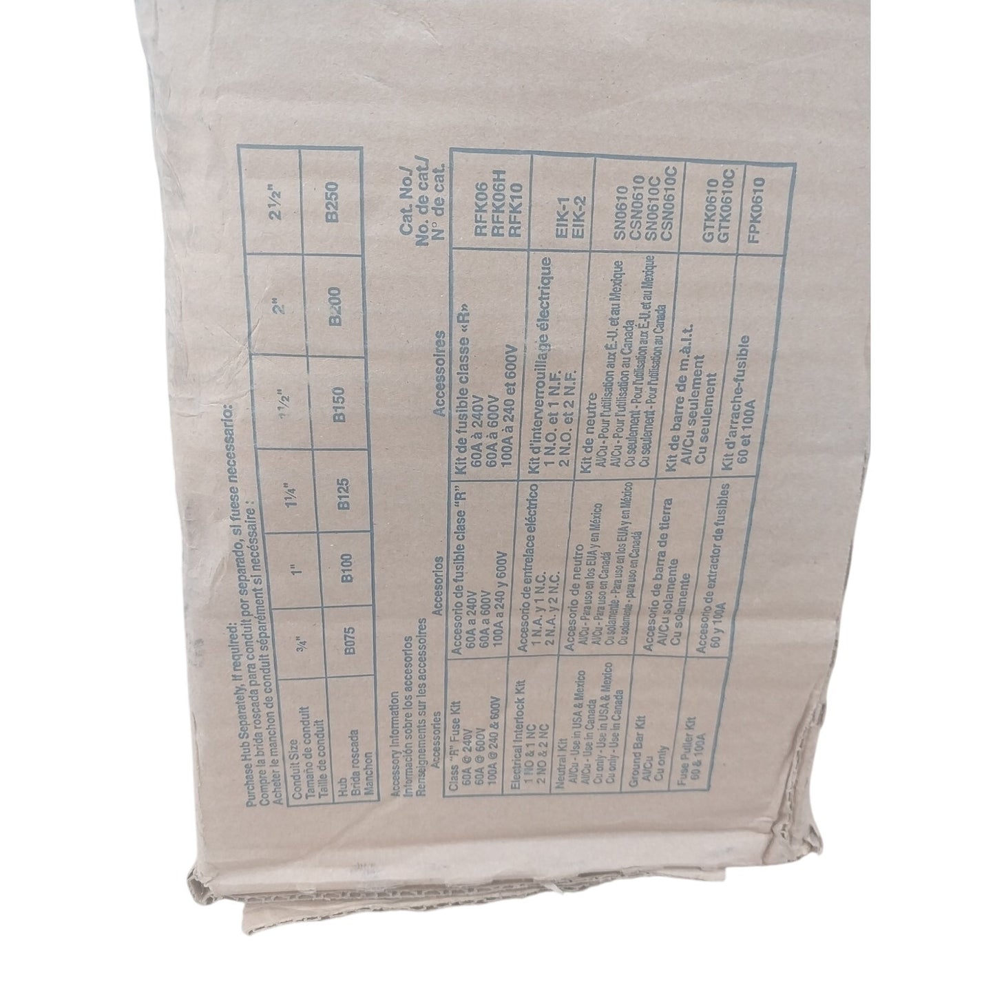 New In Box Square D 100A General Duty Safety Switch GDSS Metal Electrical Box