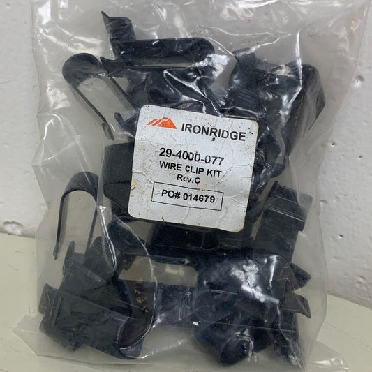 New 20-Pack Ironridge 29-4000-007 Wire Clip Kit Rev C Solar Panel Plastic Clips