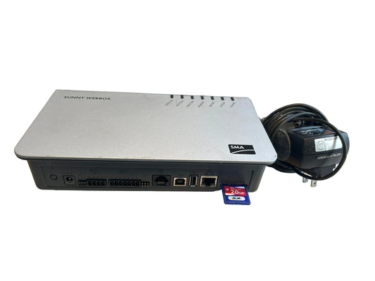 SMA Sunny WebBox Solar Data Logger | RS485 | w/ Power Adapter & SD Card