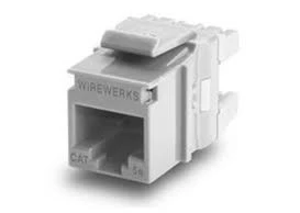 Lot of 3 New Wirewerks CAT5e Modular UTP Jack 8-Wire RJ45 - White (KWC5E-45B-WH)