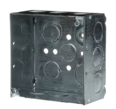 Lot of 2 New Steel City 4" Square Box, Welded, 2-1/8" Deep, Steel Boxes