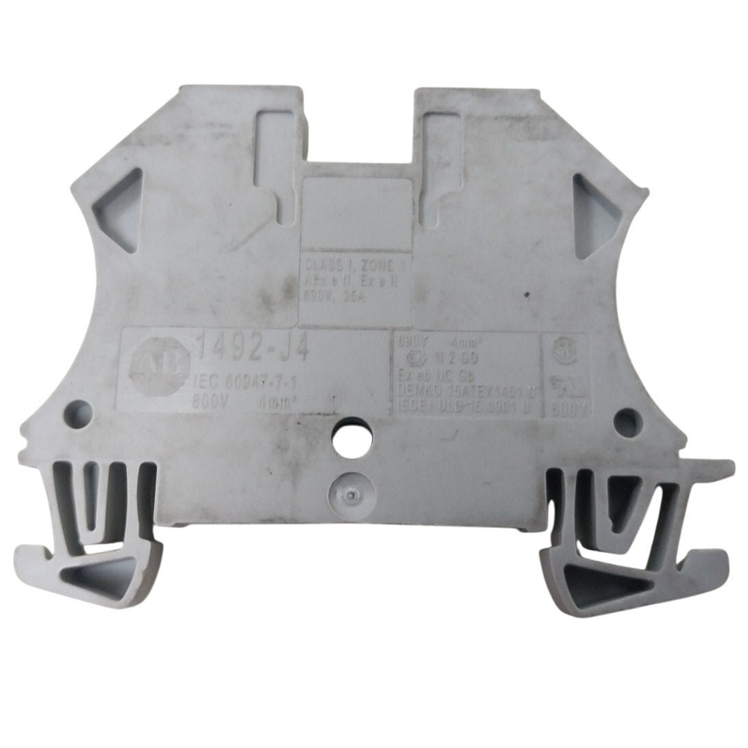 DIN Rail 2-Position Screw Feed-Through Terminal Block — 7-Pack, New