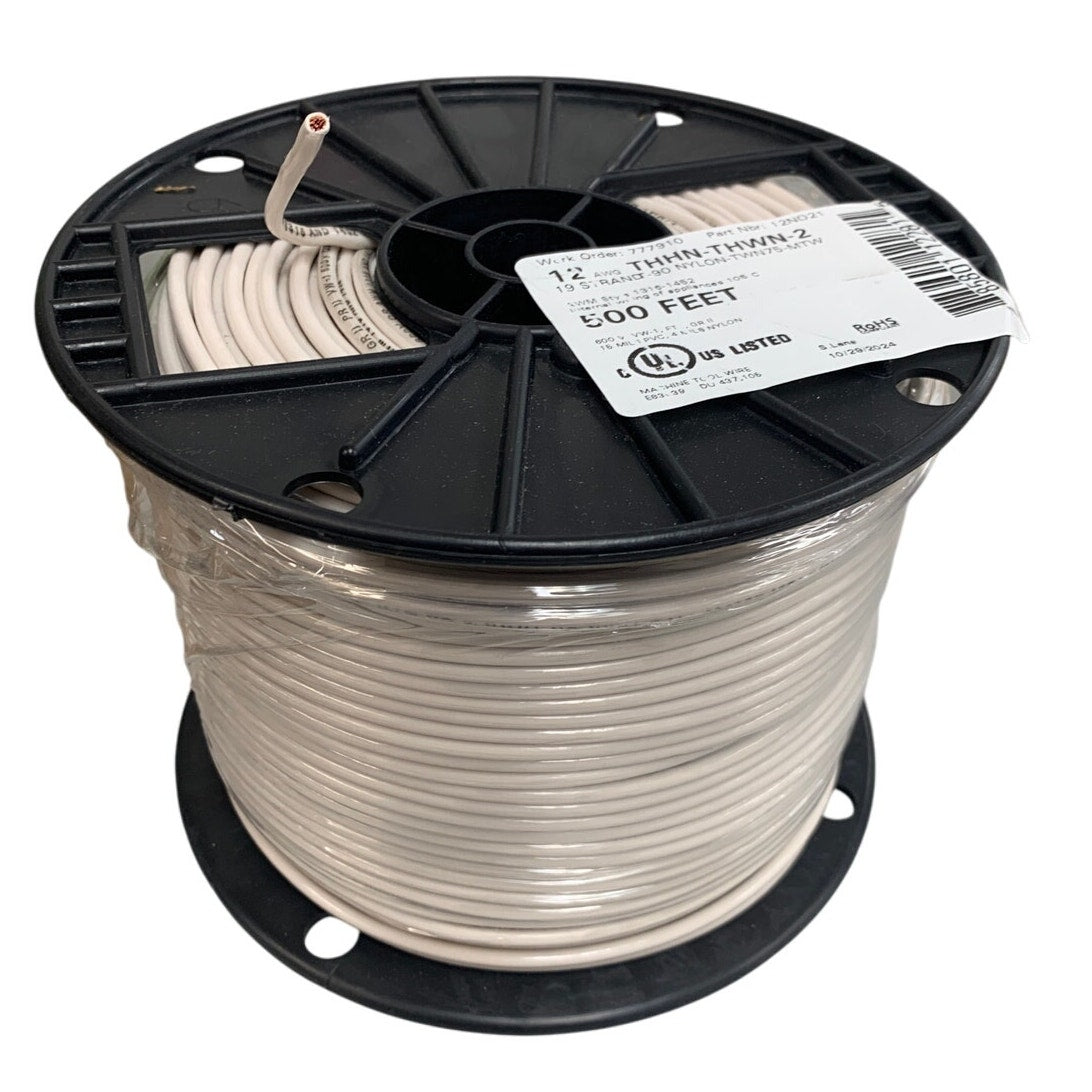New 500’ 12 AWG THHN THWN RoHS Stranded 600V Copper Wire Spool