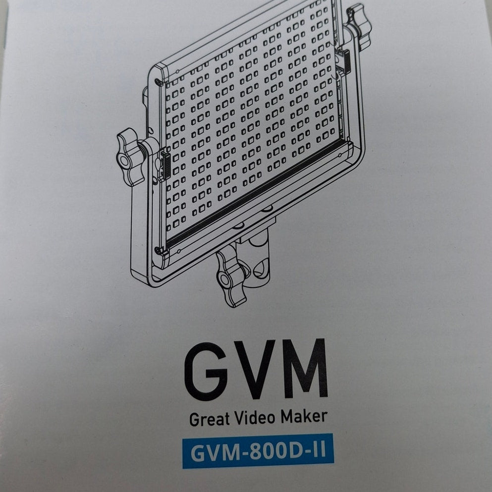 GVM 800D-II RGB LED 3-Light Kit with Stands, Cords & Carrying Case