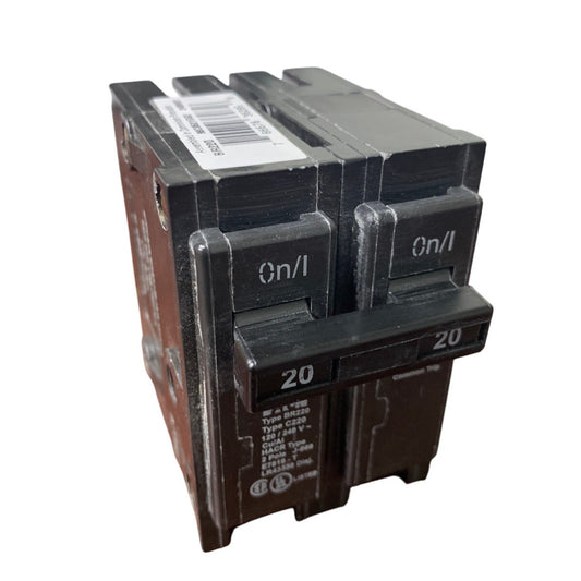 New Open Box Eaton Type BR220 20A 2 Pole Circuit Breaker