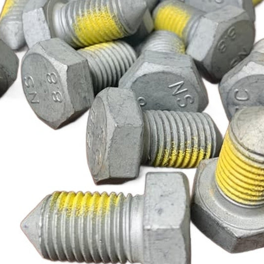 60 New Open Box 5/8" NS SC Heavy 8.8 Threaded Hex Screws w Dog Points