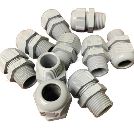 10 New T & B 1/2" NPT Threaded Cable Gland Waterproof Gray Wire Connector Joints