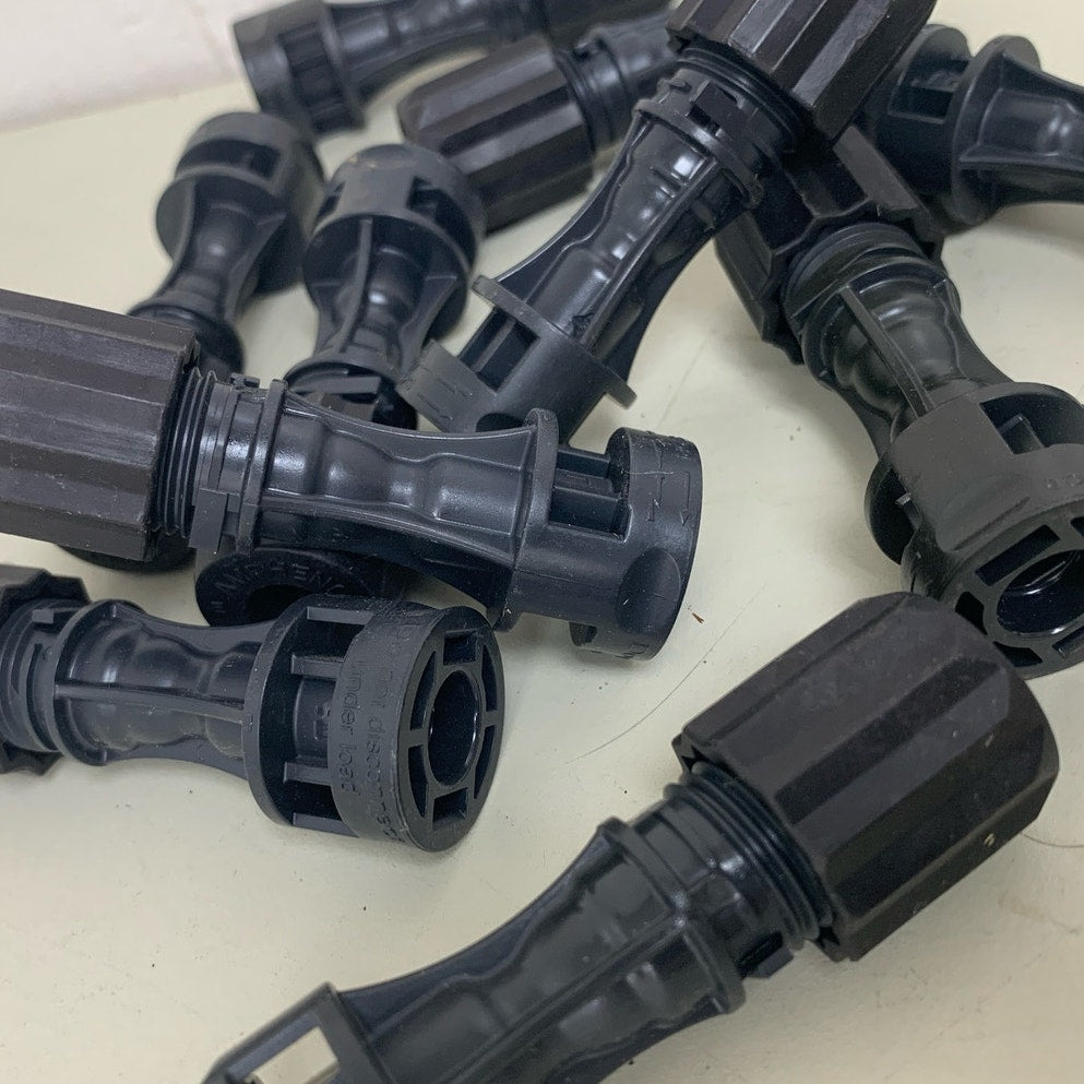 10 New Amphenol Industrial H4 UTX PV Black Plastic Solar Panel Cable Connectors